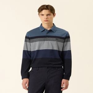 남성 [[25FW]] DMTS5C302N2 [EXCLUSIVE]네이비 코튼 혼방 컬러블럭 카라 티셔츠