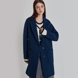 [최초가 298000원][CJ단독](LeOT)] 울블렌디드 아웃포켓 스냅 미디코트