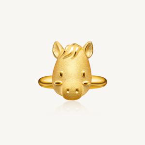 말 돌반지 24K 순금 1g