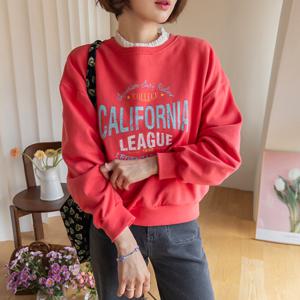 제이온 여유핏 러블리 레터링 맨투맨 티