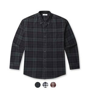남성 더블 페이스 체크 셔츠_PHF3WC1083