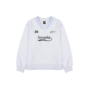 V넥 블록코어 분또 티셔츠 JBK8T147GSW_WT