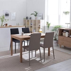 뉴시나몬 4인 원목 식탁세트토핑체어4개, 2색 중 택1