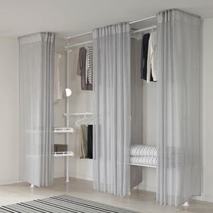 왕자 코너형드레스룸_5P_밀폐선반_체크시스루_946_행거