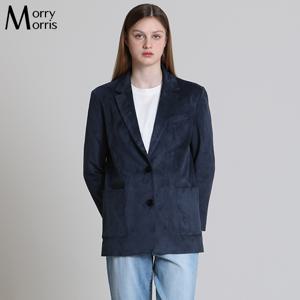 스웨이드대열풍  인조스웨이드 테일러카라 세미오버핏 재킷-사이즈 55~88다양