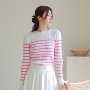 [최초가 99,000원]쉘브론 골지 스트라이프 니트 1종