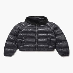 여성 탈착형 퍼카라 경량 구스다운 스윙 점퍼