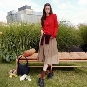 [안유진 착용] 공식 여성 울 플리츠 미디스커트 JF427E