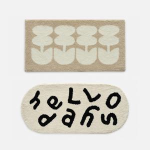 [BWTZ] 푹신한 롱파일 자카드 러그 도어매트 2종 택 1