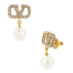 5W2J0E36 QVS Y49 (J0E36 QVS Y49) 가라바니 V로고 진주 드롭 귀걸이