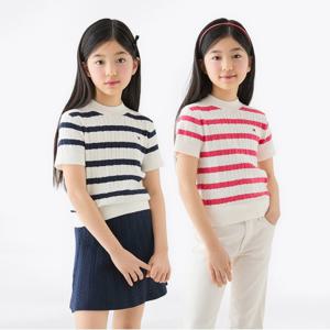 타미힐피거 스트라이프 미니 케이블 스웨터 2종 택1 (T42F0WWO170GT1)