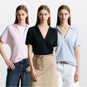 오픈카라 반팔 폴로셔츠 3종 택1 (T22F1TPI070WT1)