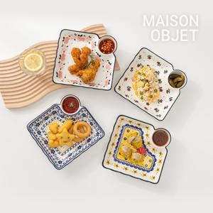 프라카 폴란드풍 도자기 만두접시 4P 세트