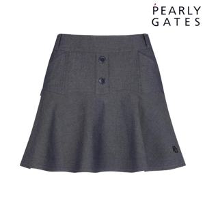 파리게이츠 521D3PC203NA 여성 페이크 버튼 티어드 플레어 큐롯 스커트