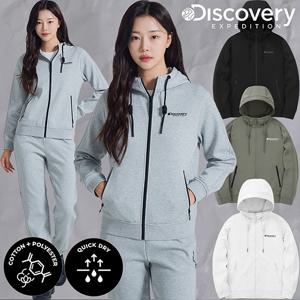 디스커버리 24년 가을신상 여성 오버핏 후드집업 트레이닝 자켓 DWTR28044