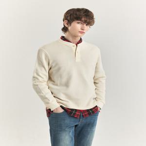 남성 [[24FW]] HZTS4D605CR [반값크림 와플조직 헨리넥