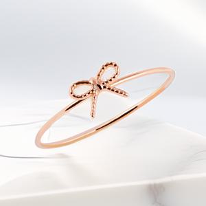 엘렌쥬얼리 14K 심플 리본 미스 링 금 실 반지