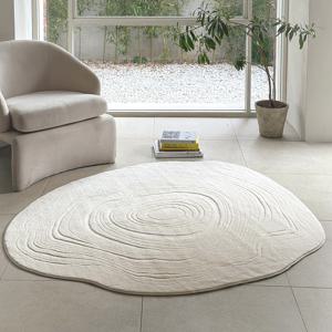 에그 비정형 러그 사계절 극세사 카페트  2size 2color