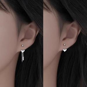 노르디 2타입 드롭 피어싱 귀걸이 (925 silver)