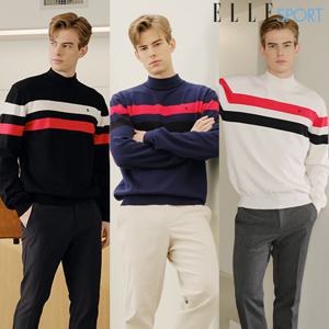 [ELLE SPORT] 남성 모크넥니트 3종 세트 24w
