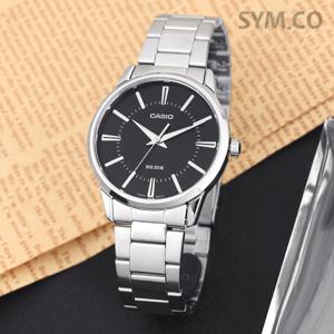 MTP-1303D-1A 모던 심플 라운드 아날로그 정장 남자 메탈 시계 c