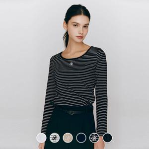 325506 여 스쿱넥 긴팔 티셔츠