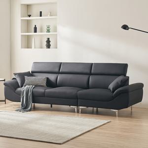 삼익가구 더컴포트 4인용 헤드틸팅 가죽 소파(스툴제외)