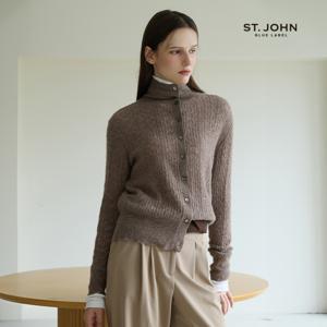 [론칭가159,000원]25FW 글리터 캐시미어 하이넥 가디건