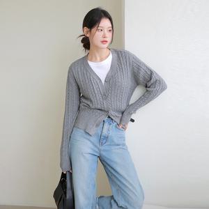 [CJ단독][최초가 109,000원]로이브 슬림 케이블 브이넥 니트 가디건