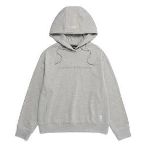내셔널지오그래픽 여성 크롭 후드 티셔츠 N233WHD010