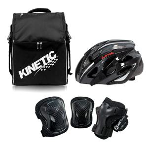 성인 인라인 자전거 가방 헬멧 보호대 키네틱  보호장비 블랙 스케이트보드