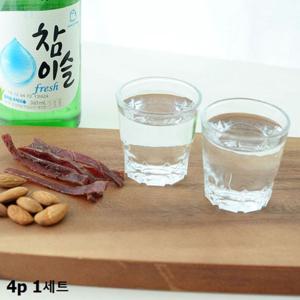 유리 소주잔 4P 1세트 소주잔 술잔 유리소주잔 50ml술잔 유리잔