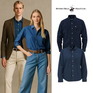 [비버리힐즈폴로클럽]남녀 공용 코튼 데님 셔츠 2종_638412