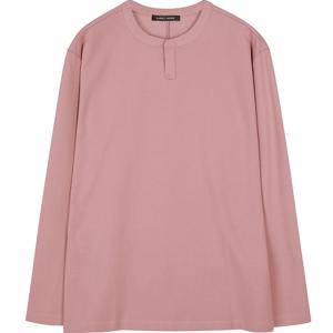 [롯데백화점][리버클래시]남성 23F/W 핑크 레귤러핏 헨리넥 긴팔 티셔츠 GAW33175