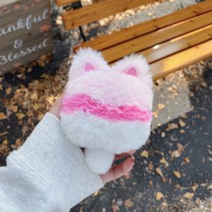 에어팟 4 3 2 1 프로 핑크 고양이 귀 캐릭터 털 인형 케이스