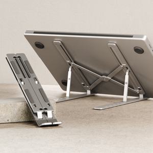 슬림폴드 6단 각도 접이식 휴대용 알류미늄 노트북 태블릿 거치대 받침대 갤럭시탭 아이패드
