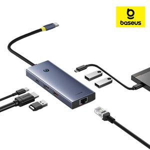 베이스어스 USB 허브 C타입 멀티 HDMI PD 100W 4K 미러링 원터치 7in1
