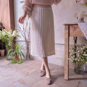 프래니아 입체적 봄패턴 찰랑여리핏 스커트