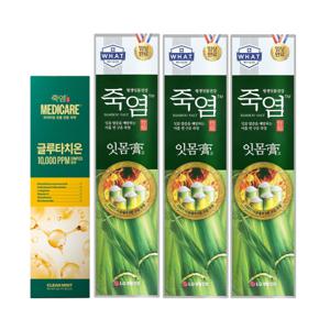 [롯데백화점][엘지생활건강]죽염 잇몸고 120g 3개+글루타치온 치약 90g 1개