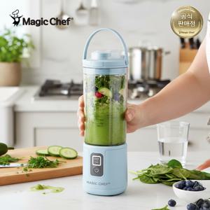 매직쉐프 무선 미니 믹서기 MBL-P450_M 블루 민트 소형 블렌더 휴대용 믹서기 텀블러 학교 사무실 ABC주스 블랜더