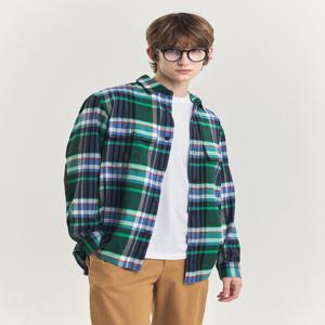 남성 [[24FW]] HZSH4D601E2 [반값그린 아웃포켓 플라넬 마드라스체크 셔츠