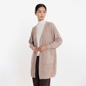 [최초가 158000원] 콤브 라인 포켓 롱 니트 가디건_EKCDW225009