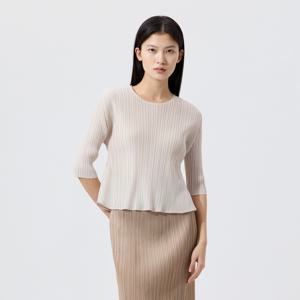 [최초가 138000원] 밑단 플레어 플리츠 티셔츠_EPTSS126013