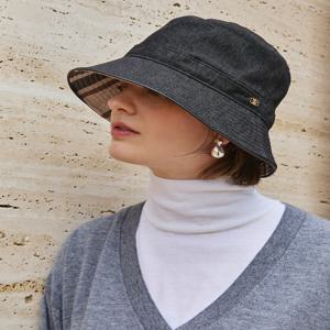 액세서리 [[25FW]] DBHE5F275B3 블루 DD로고 면 버킷햇