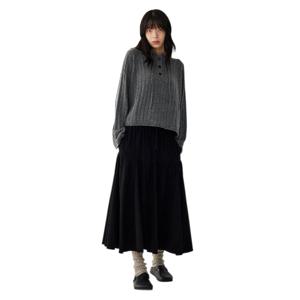 [정가 139,000원]허리밴딩 주름 롱 스커트 9166132871