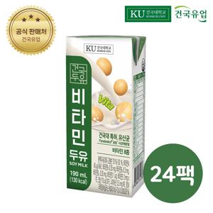 건국우유 비타민 두유 190ml 24팩