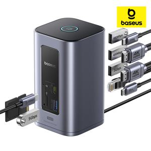 베이스어스 도킹스테이션 USB 허브 노트북 멀티 포트 C타입 12포트 스페이스메이트 노모스