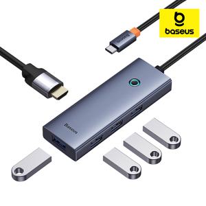 베이스어스 USB 허브 멀티 포트 스마트 미러링 울트라조이 5 in 1 4K 30Hz