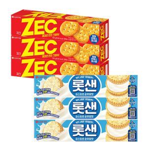 롯샌 파스퇴르 순우유맛 105g x3개+제크 오리지날 100g x3개