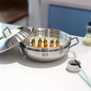 [류니키친공구]  316Ti스텐 통5중 샤프 파티웍 28cm